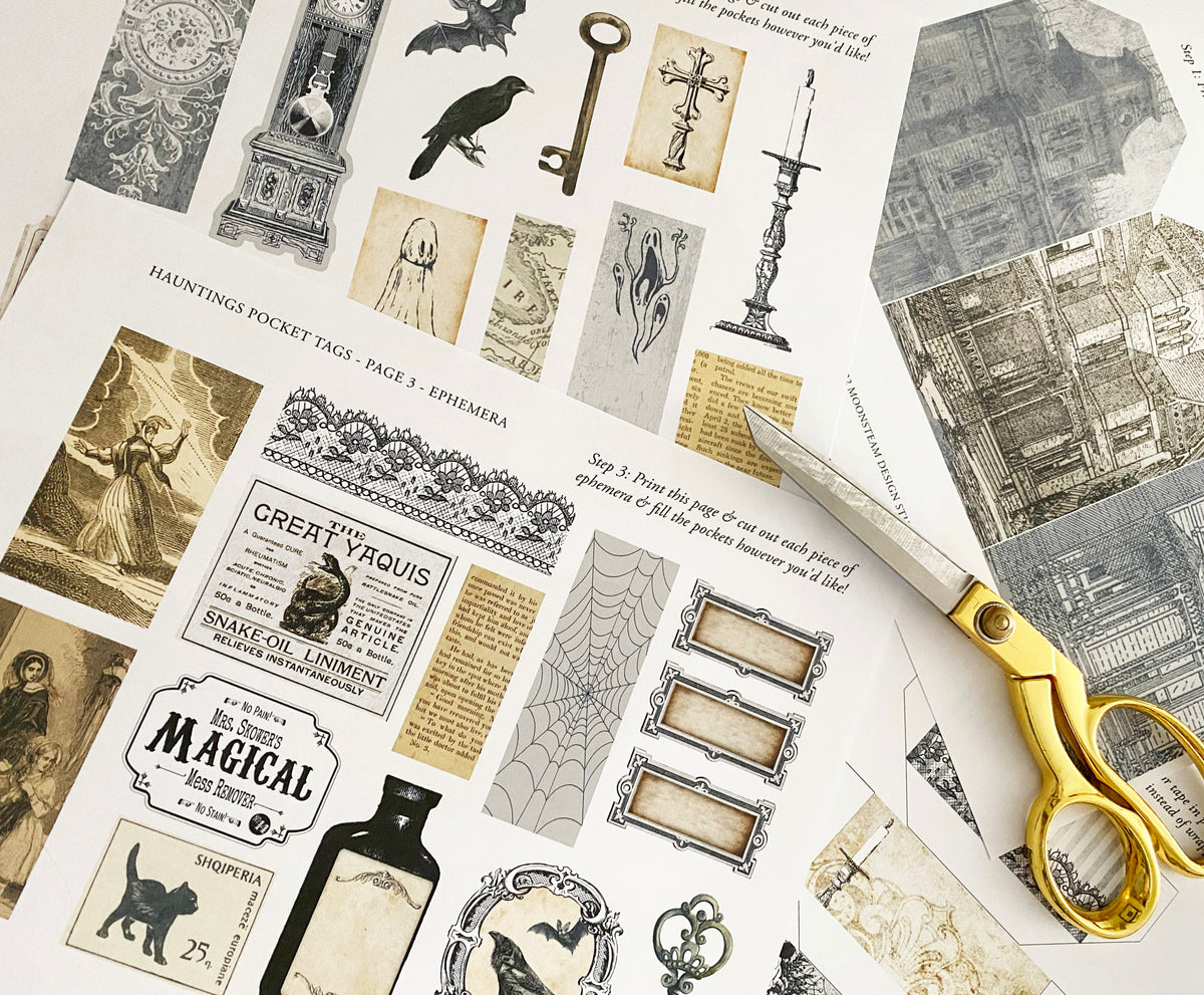 Hauntings Loaded Pocket Tags - Printable Kit
