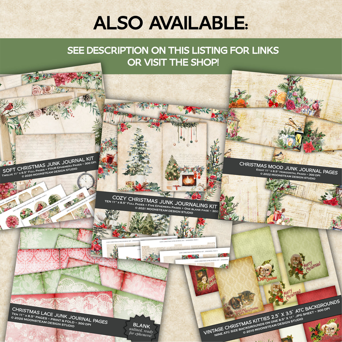 Printable Cozy Christmas Journal Words & Digital Stickers