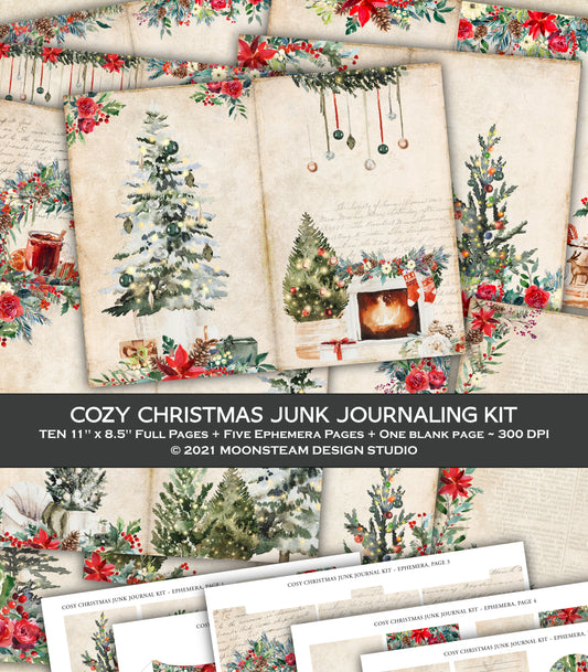 Cozy Christmas Junk Journal Printable Kit