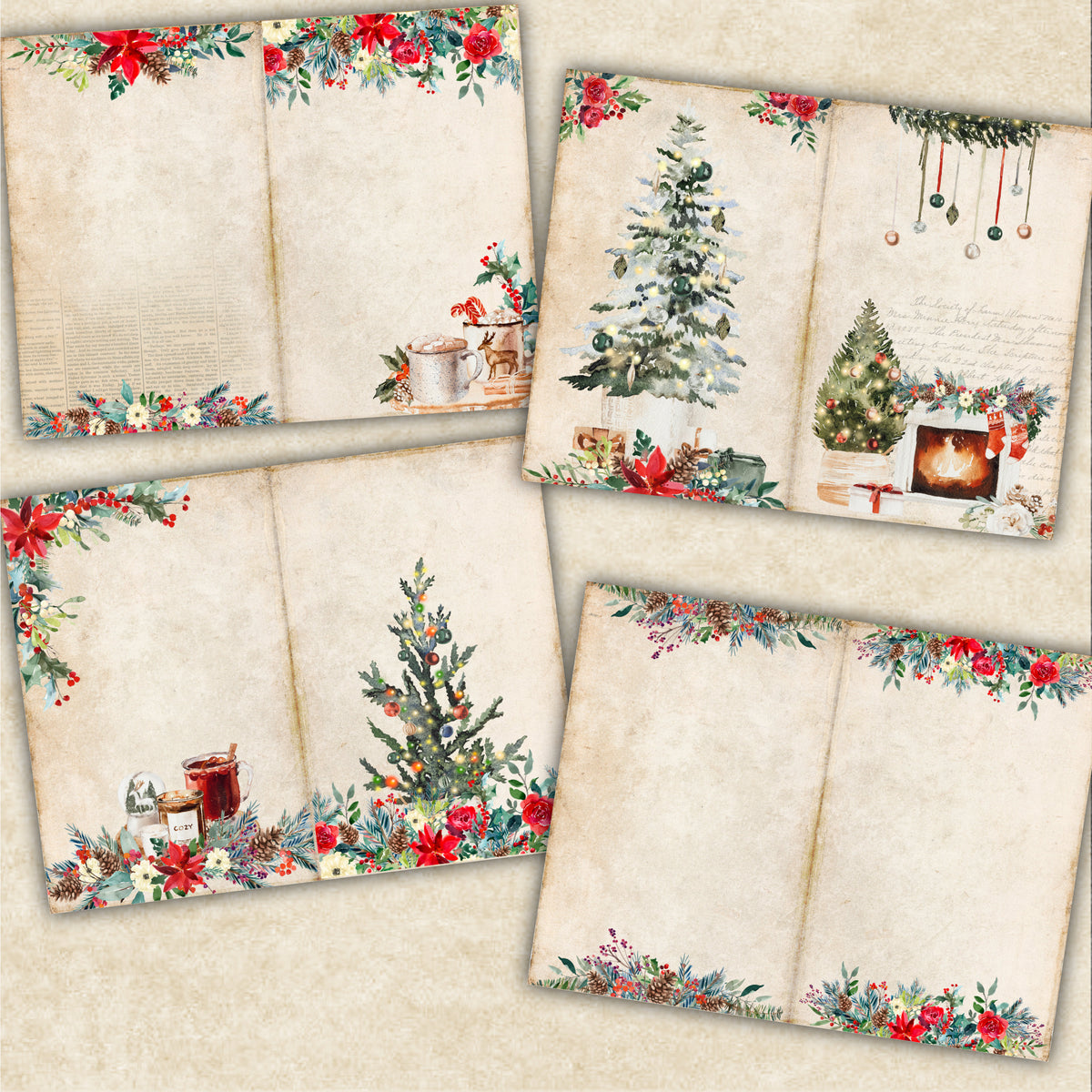 Cozy Christmas Junk Journal Printable Kit
