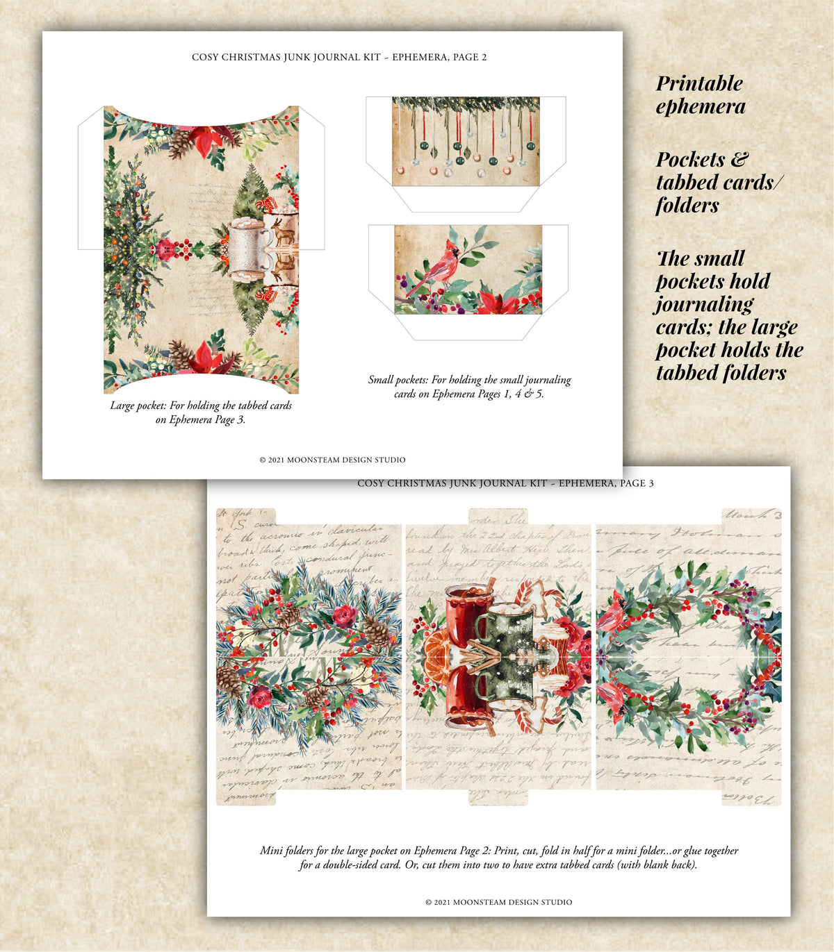 Cozy Christmas Junk Journal Printable Kit