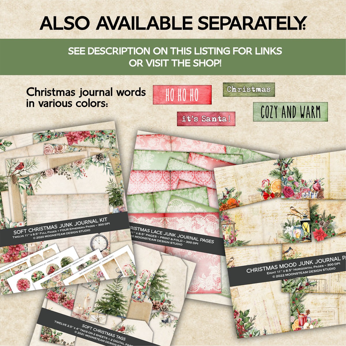 Cozy Christmas Junk Journal Printable Kit