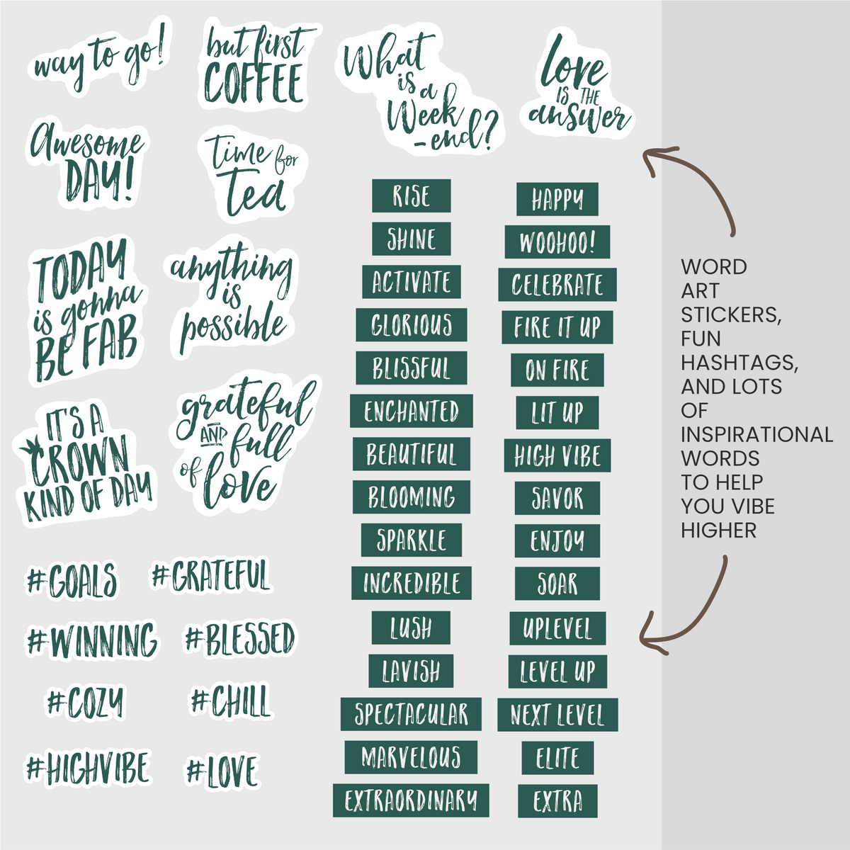 Deep Waters (Dark Teal) Digital Stickers