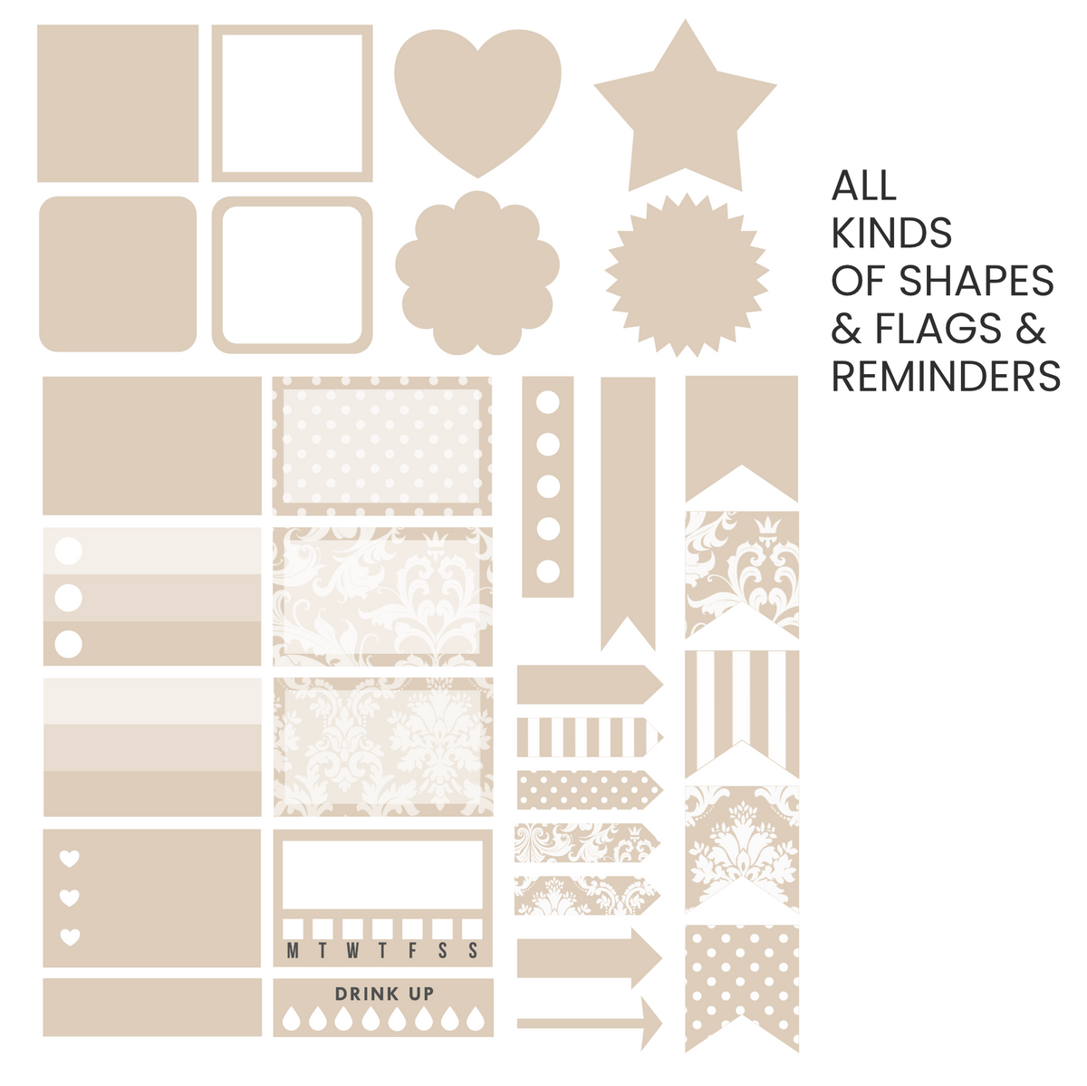 Linen (Light Beige) Digital Stickers