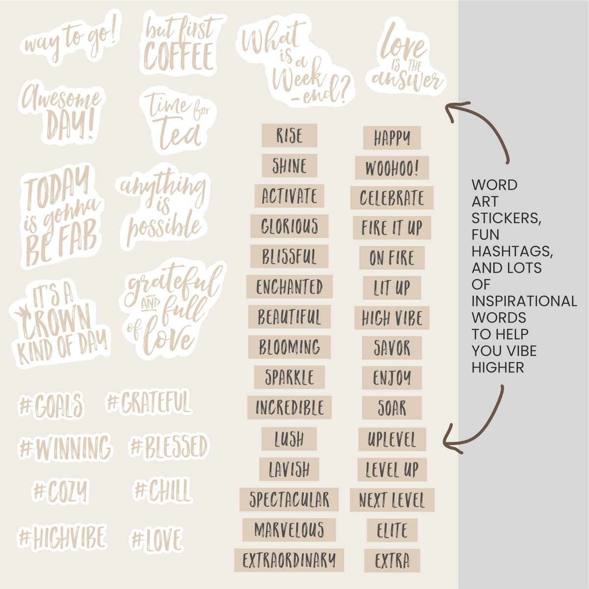 Linen (Light Beige) Digital Stickers