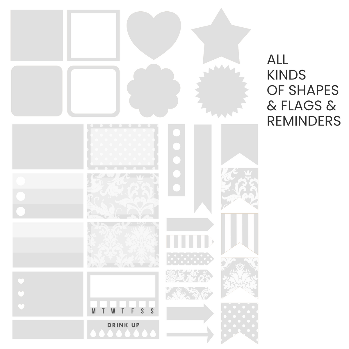 Platinum (Light Gray) Digital Stickers
