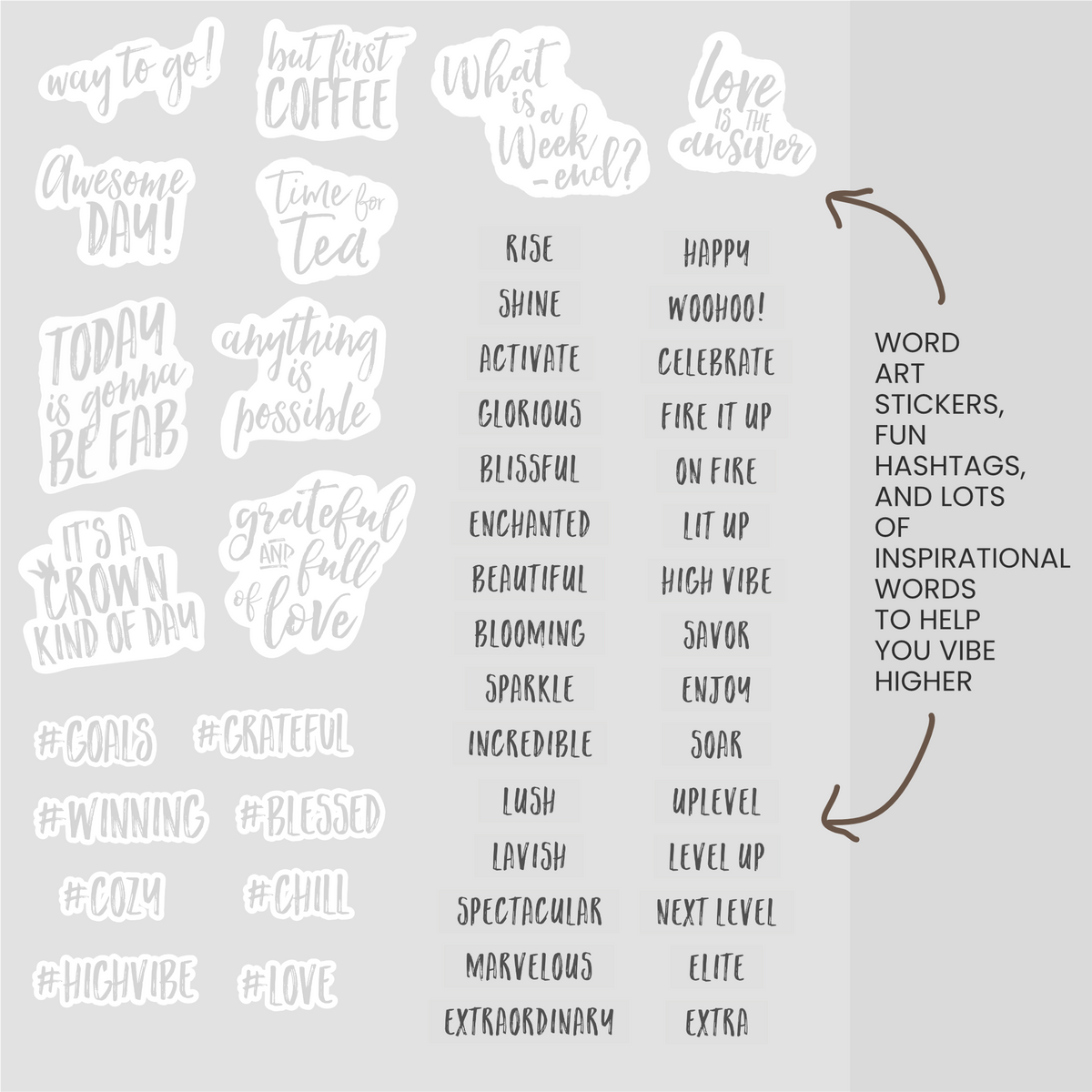 Platinum (Light Gray) Digital Stickers