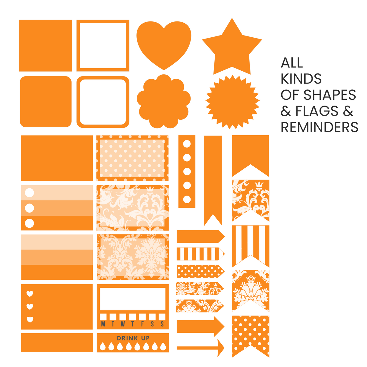 Pumpkin (Orange) Digital Stickers