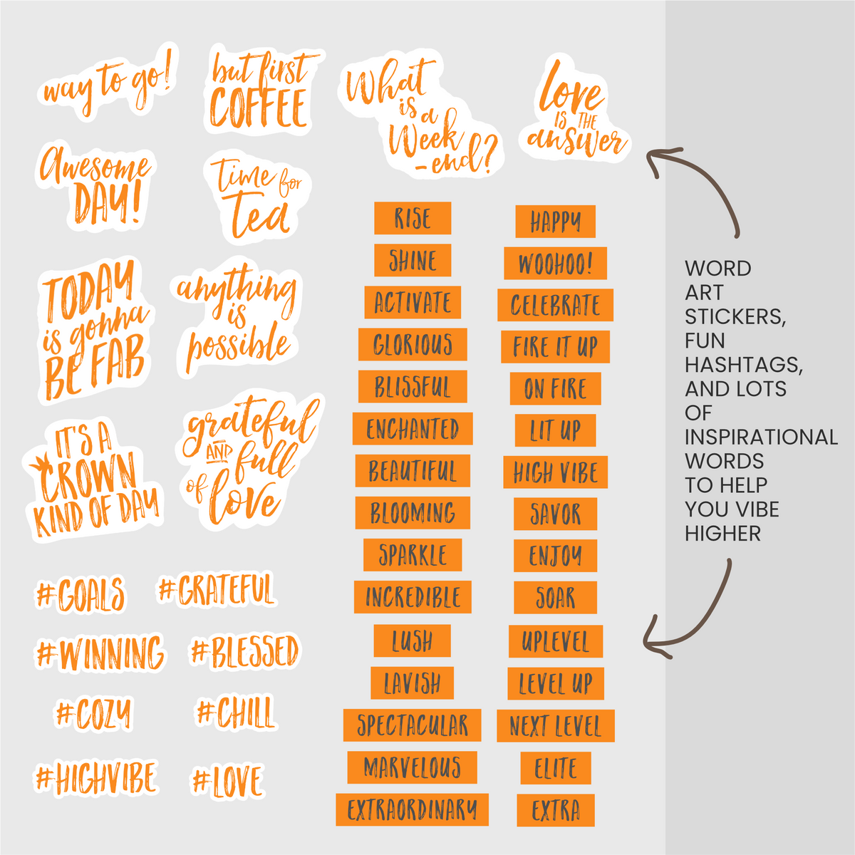 Pumpkin (Orange) Digital Stickers