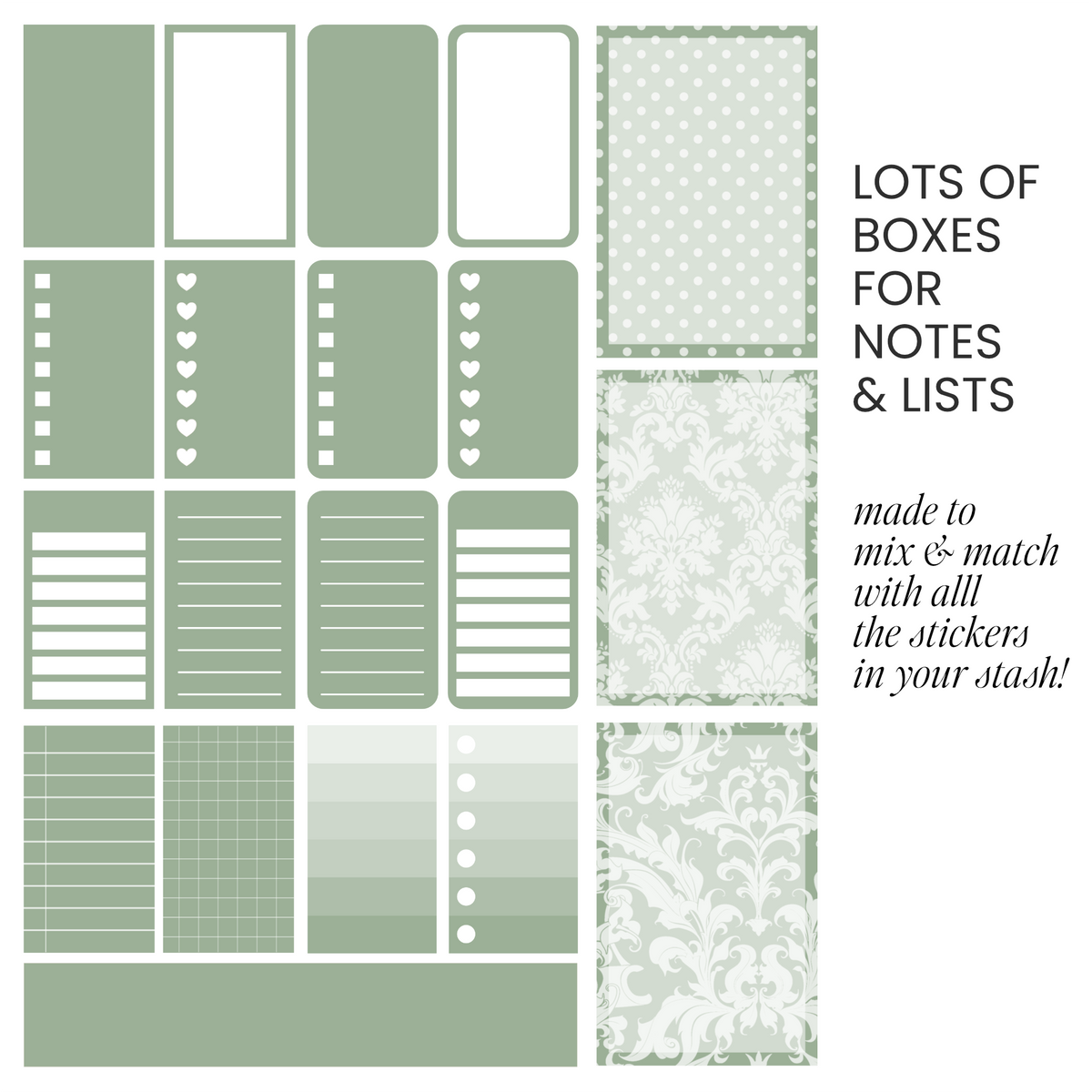 Sage (Soft Sage Green) Digital Stickers
