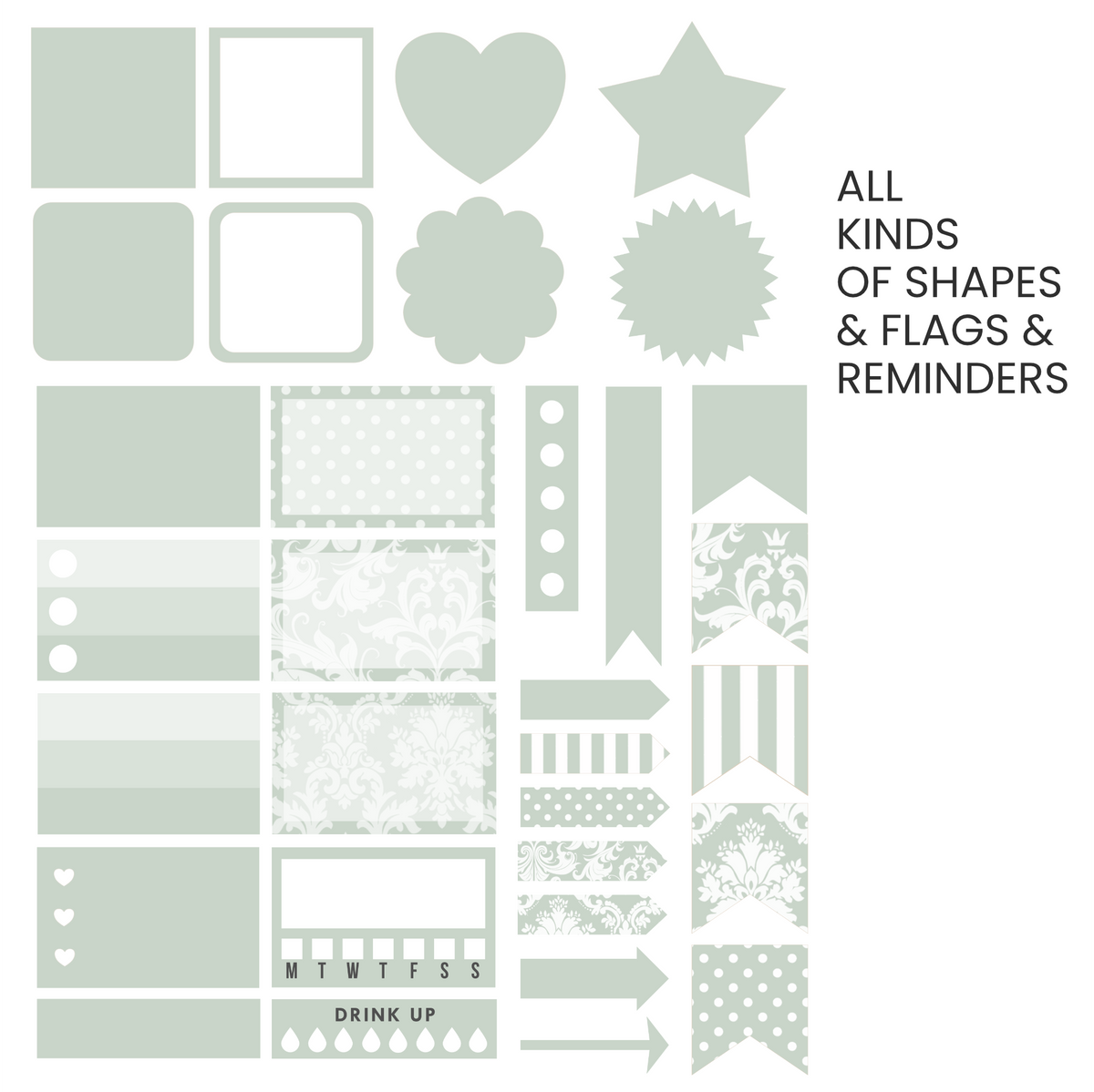Sea Salt (Light Blue-Green) Digital Stickers