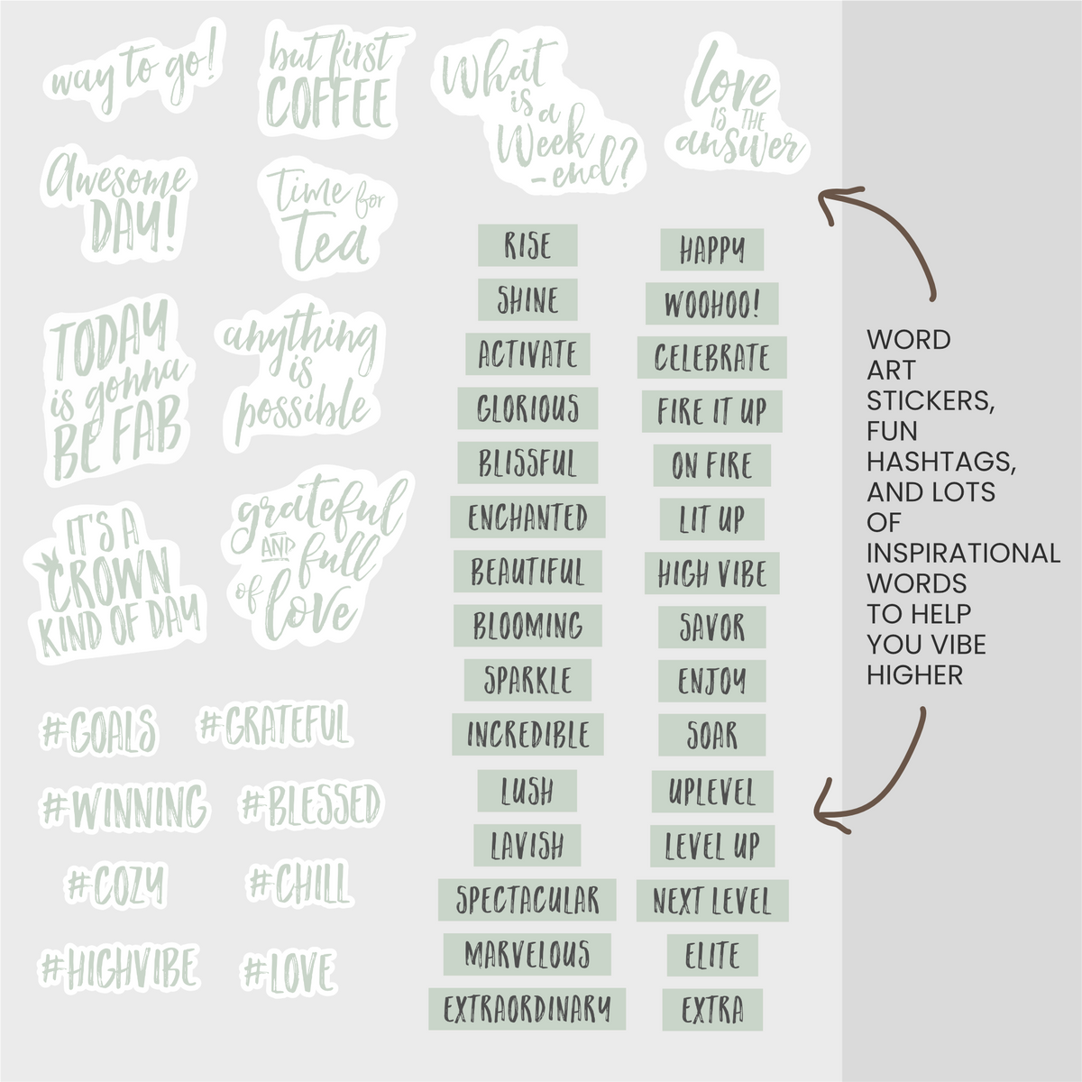 Sea Salt (Light Blue-Green) Digital Stickers