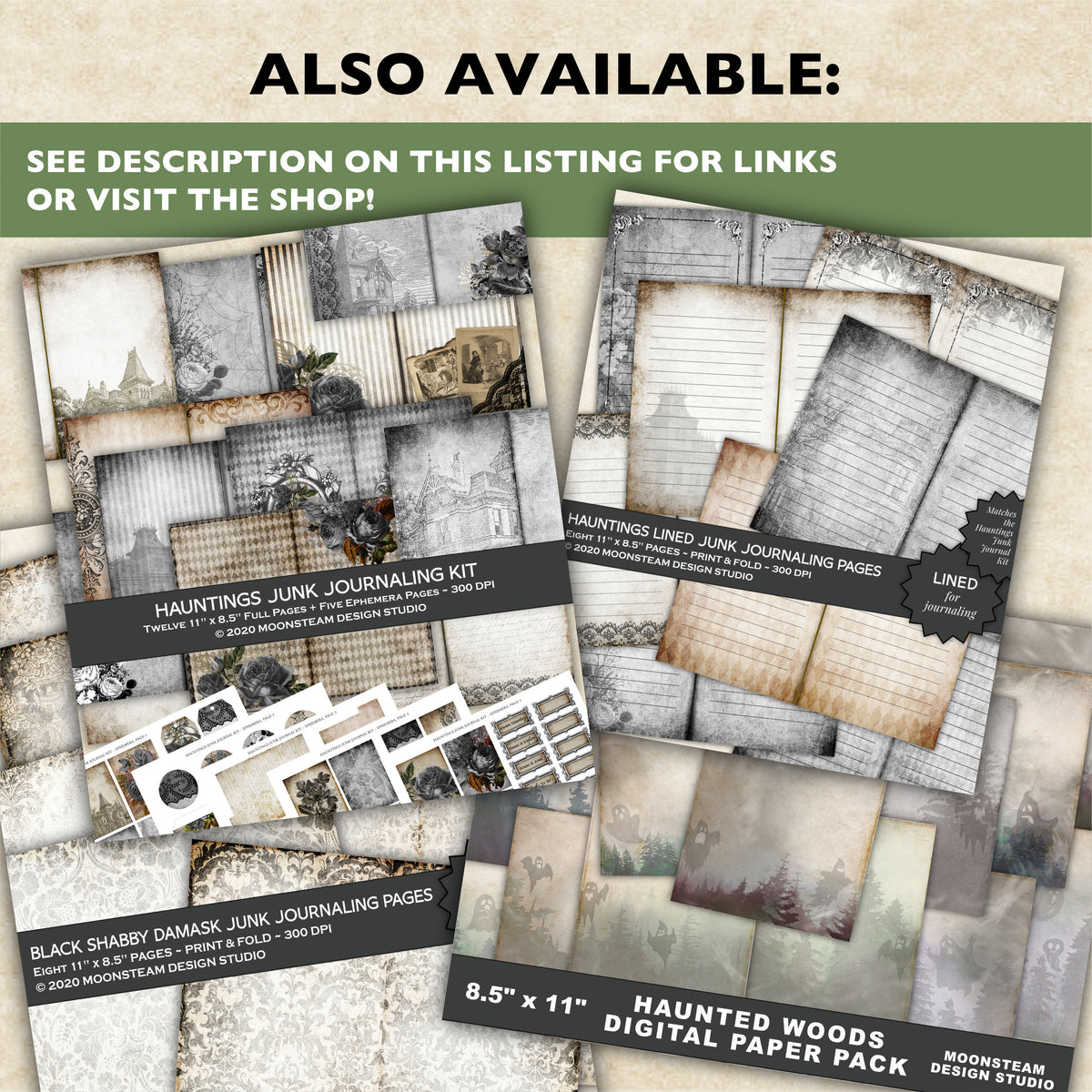Hauntings Mini Booklet Kit – Printable Gothic Halloween Craft