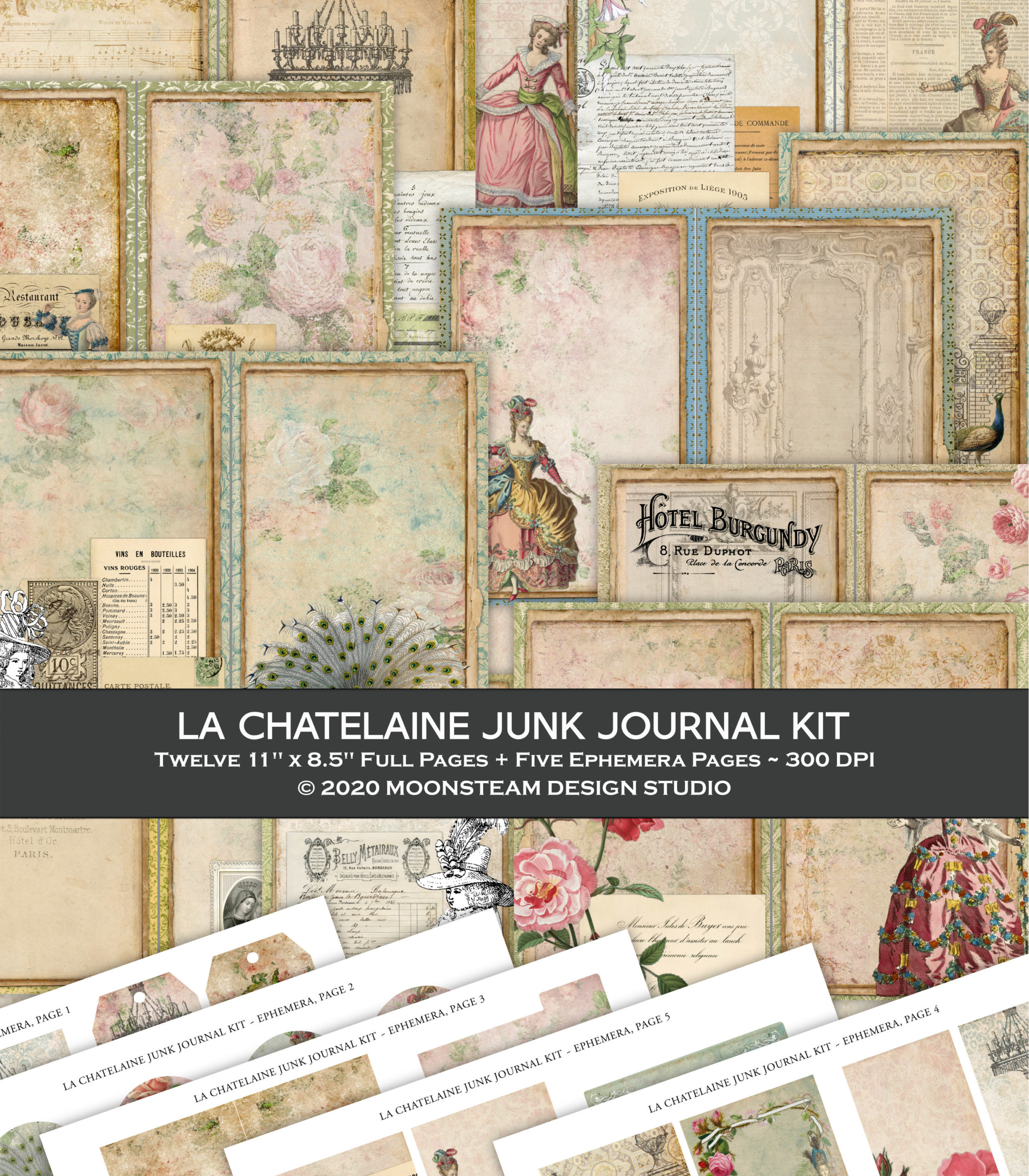 La Chatelaine Shabby Chic Junk Journal Kit