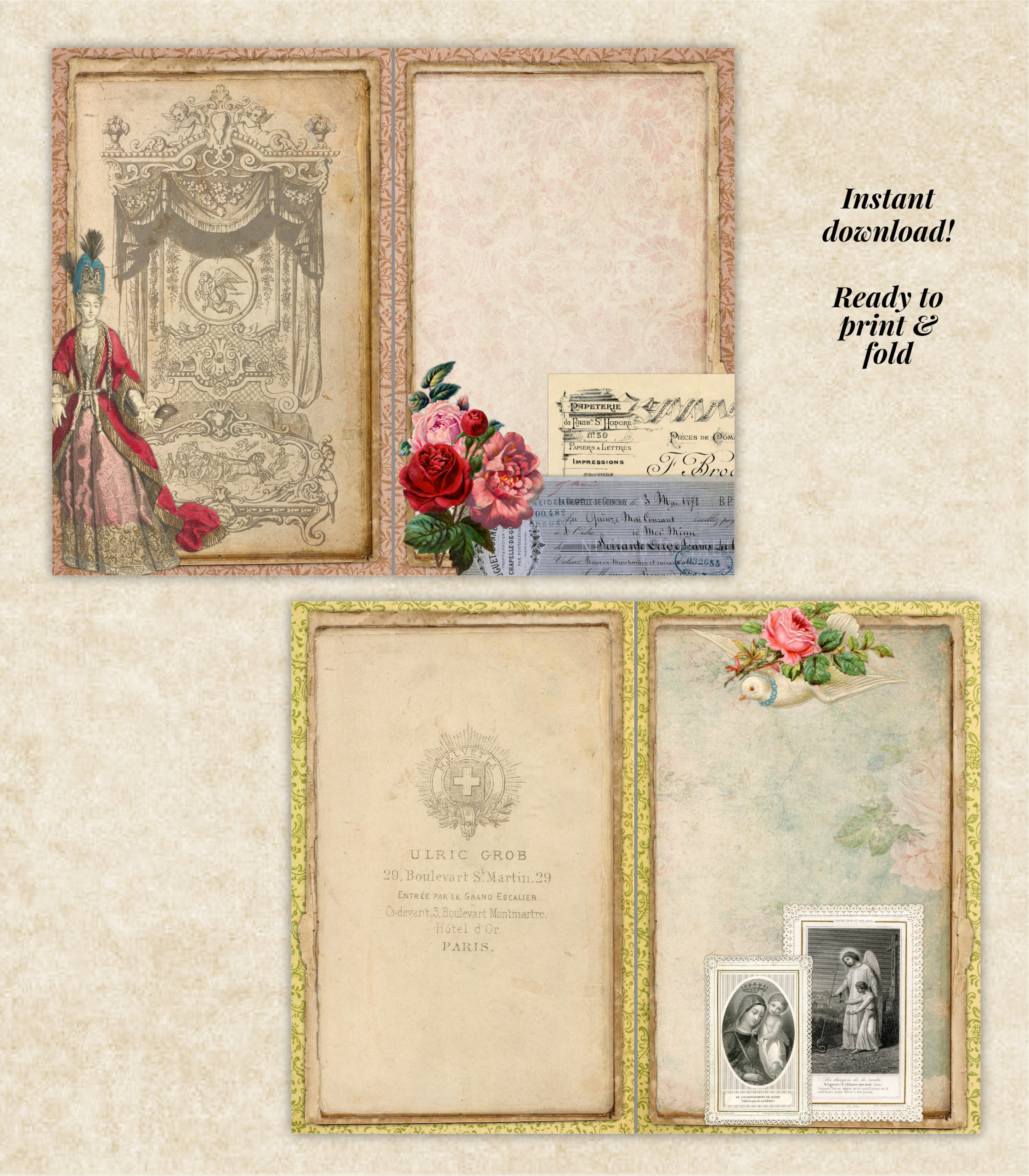La Chatelaine Shabby Chic Junk Journal Kit - Image 3