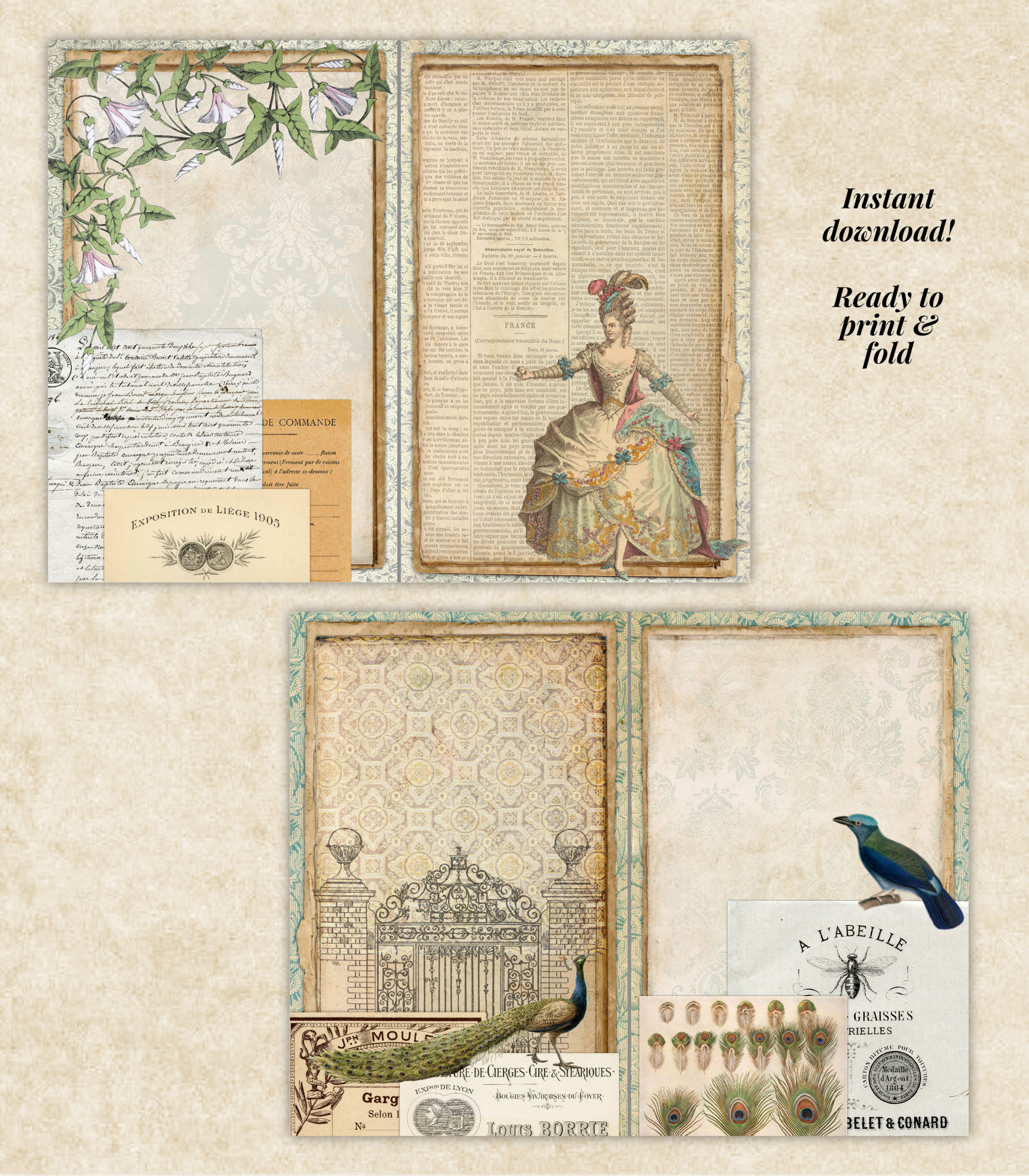 La Chatelaine Shabby Chic Junk Journal Kit - Image 4