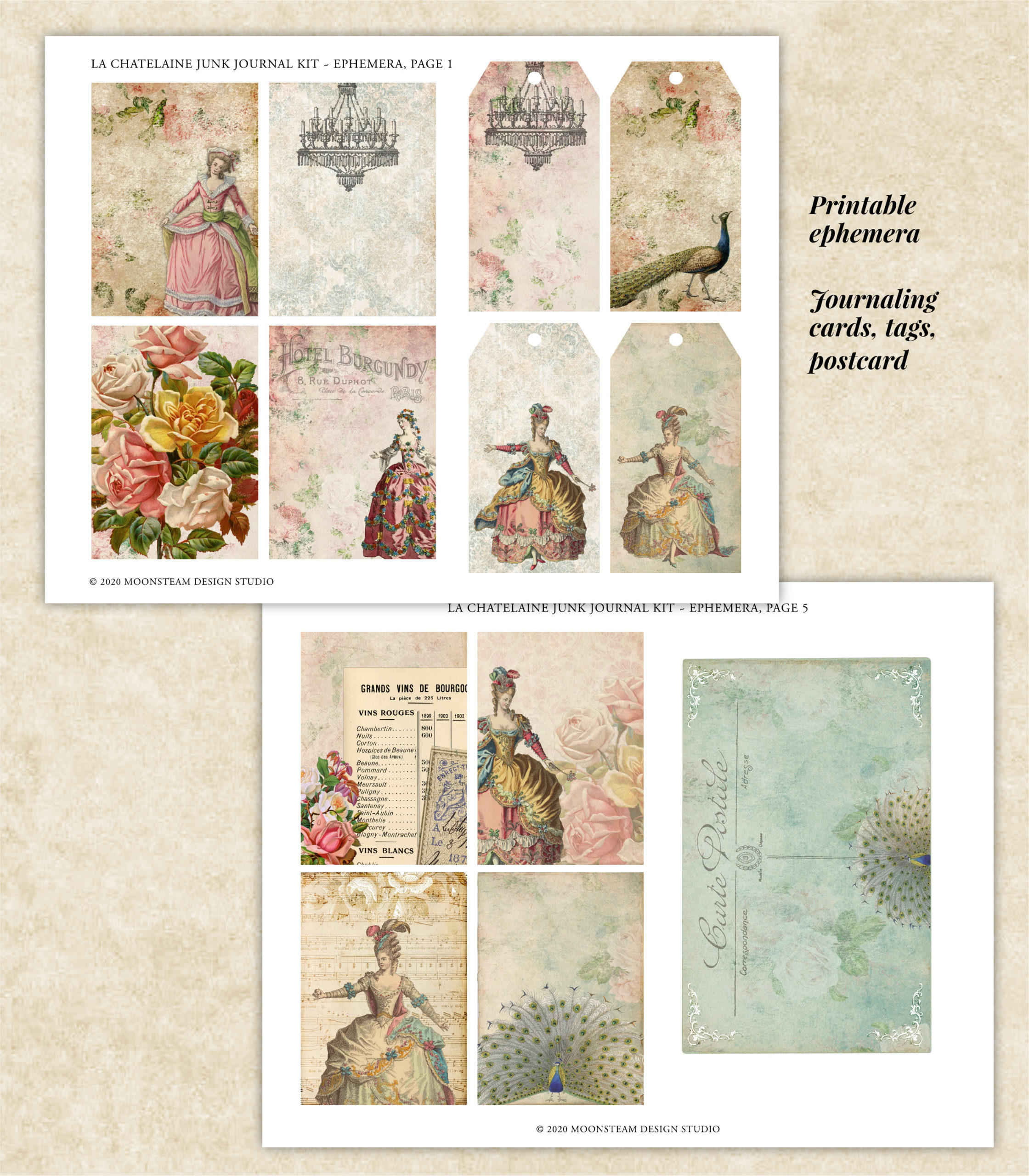 La Chatelaine Shabby Chic Junk Journal Kit - Image 8