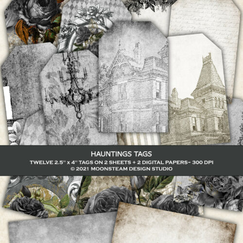 Hauntings Printable Tags by Moonsteam Design Studio