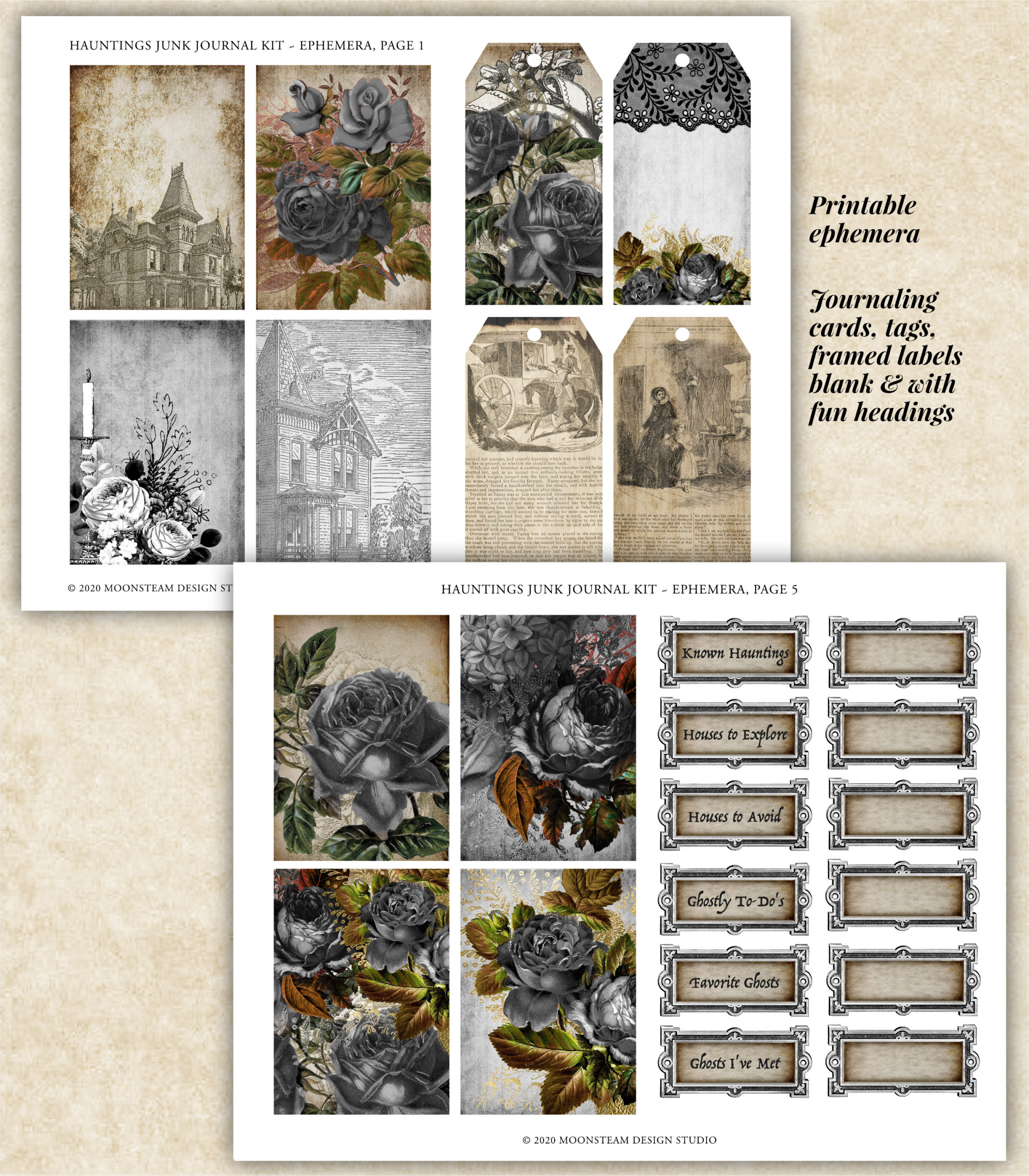 Hauntings Junk Journal Printable Kit - Image 9