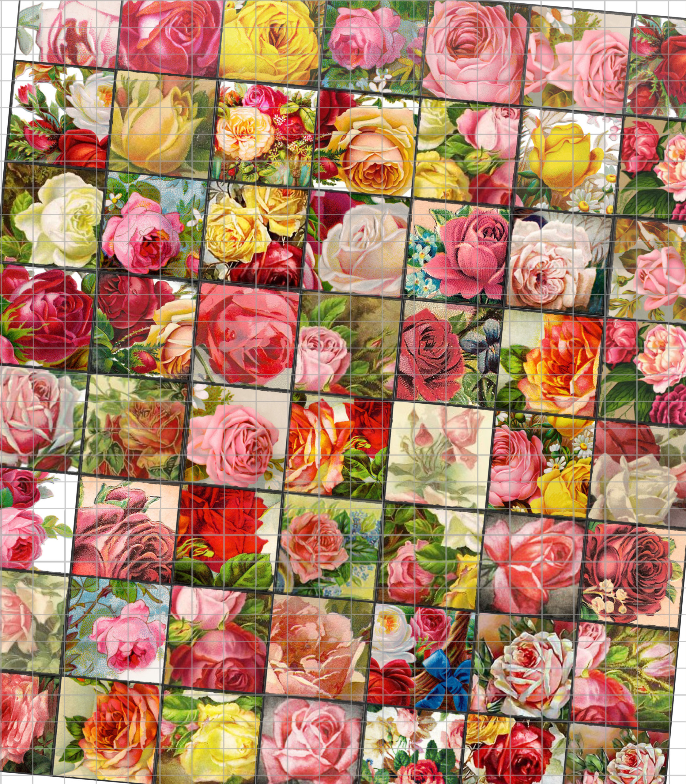 Vintage Rose Inchies by Moonsteam Design Studio