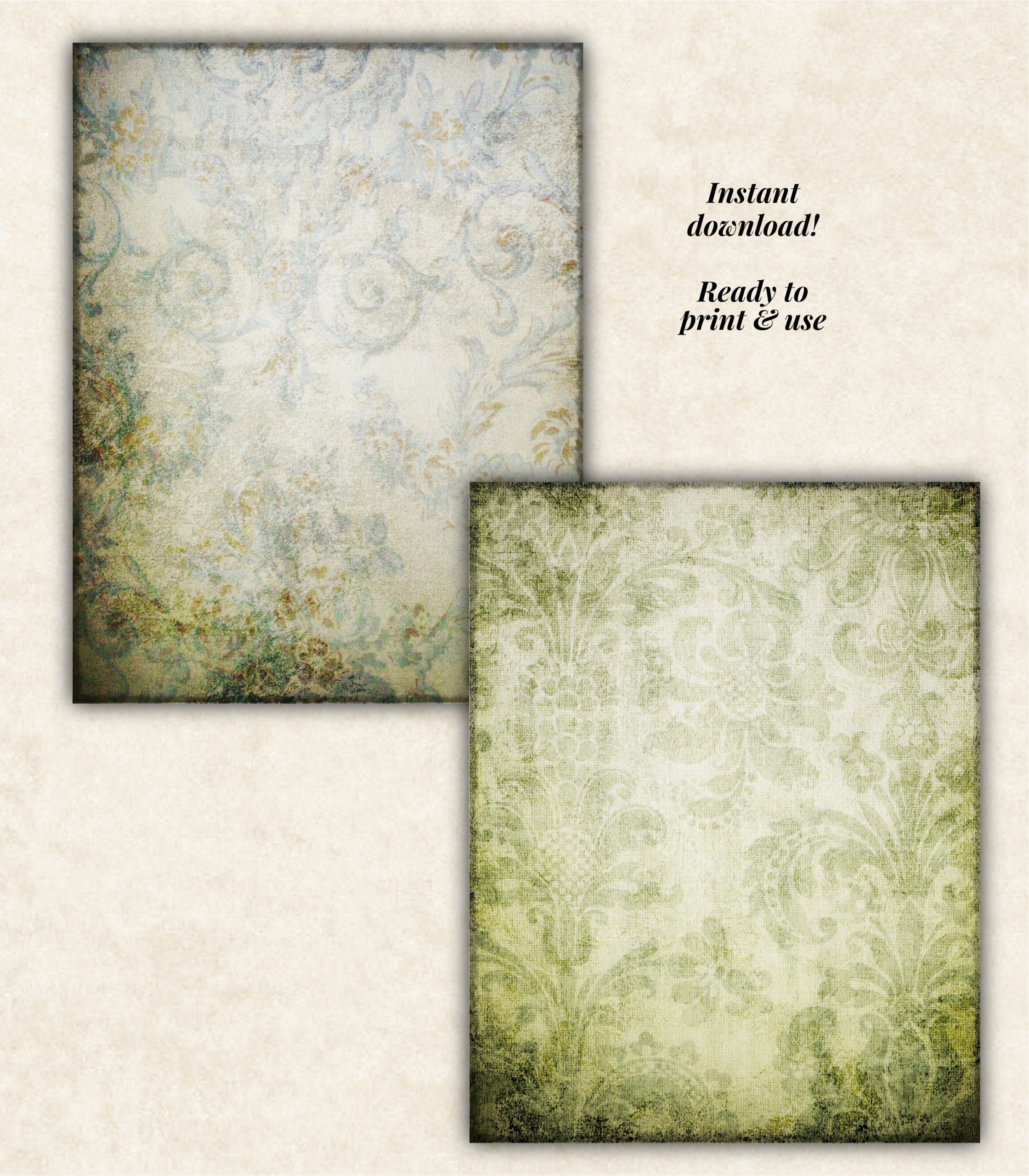 Vintage Grunge Digital Papers by Moonsteam Design Studio