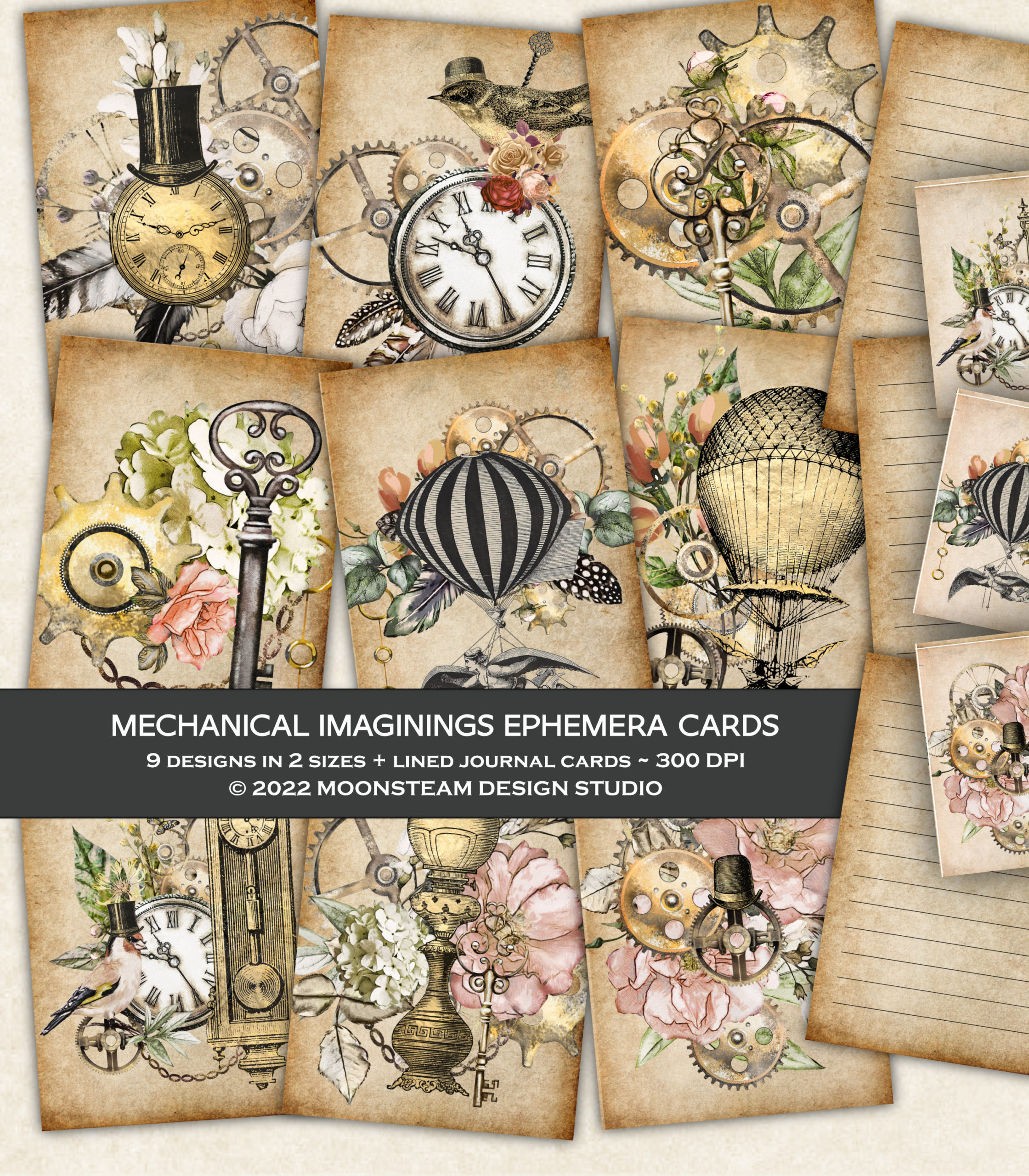Mechanical Imaginings Ephemera Pack by Moonsteam Design Studio