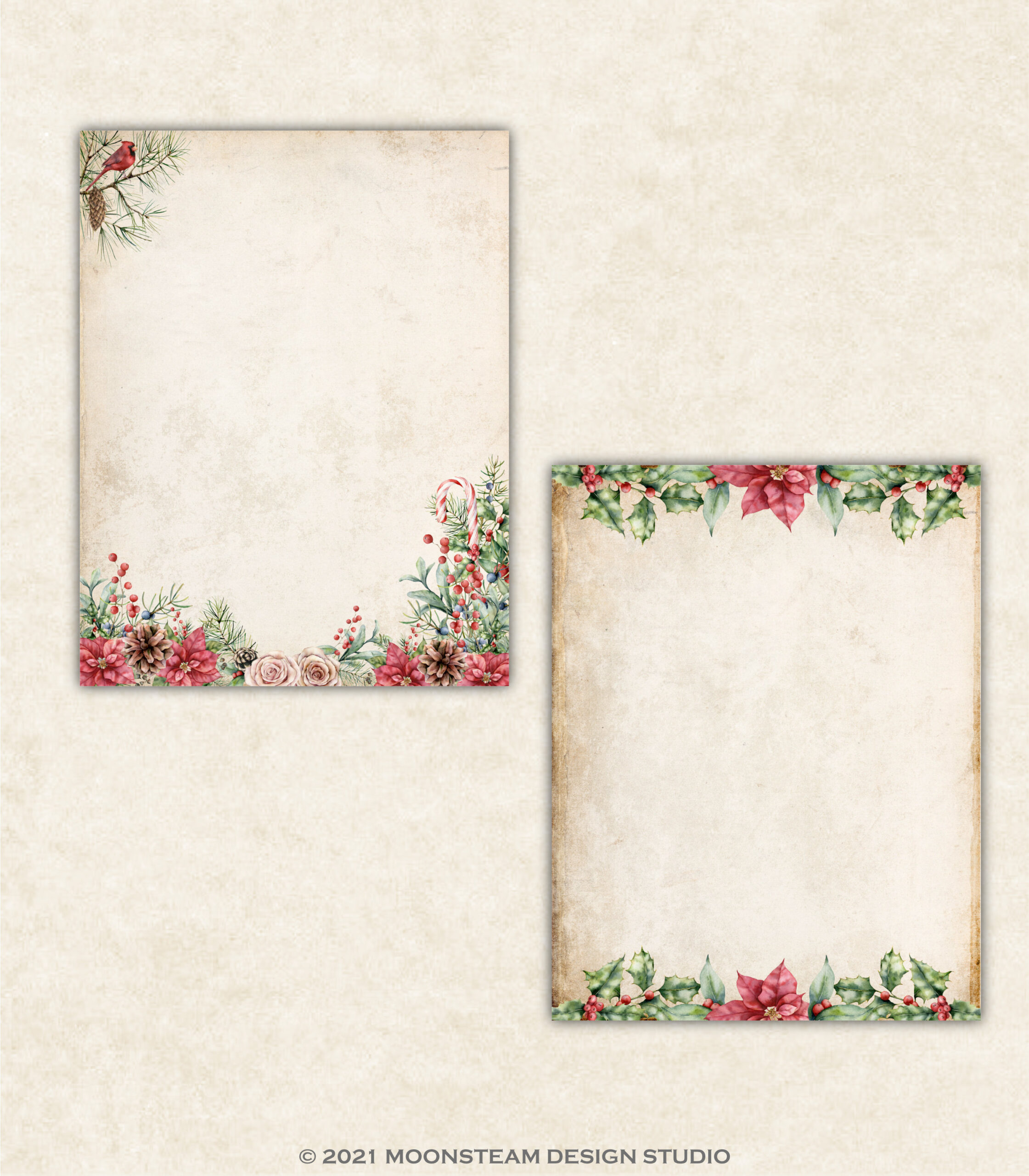 Soft Christmas Digital Papers - Image 2