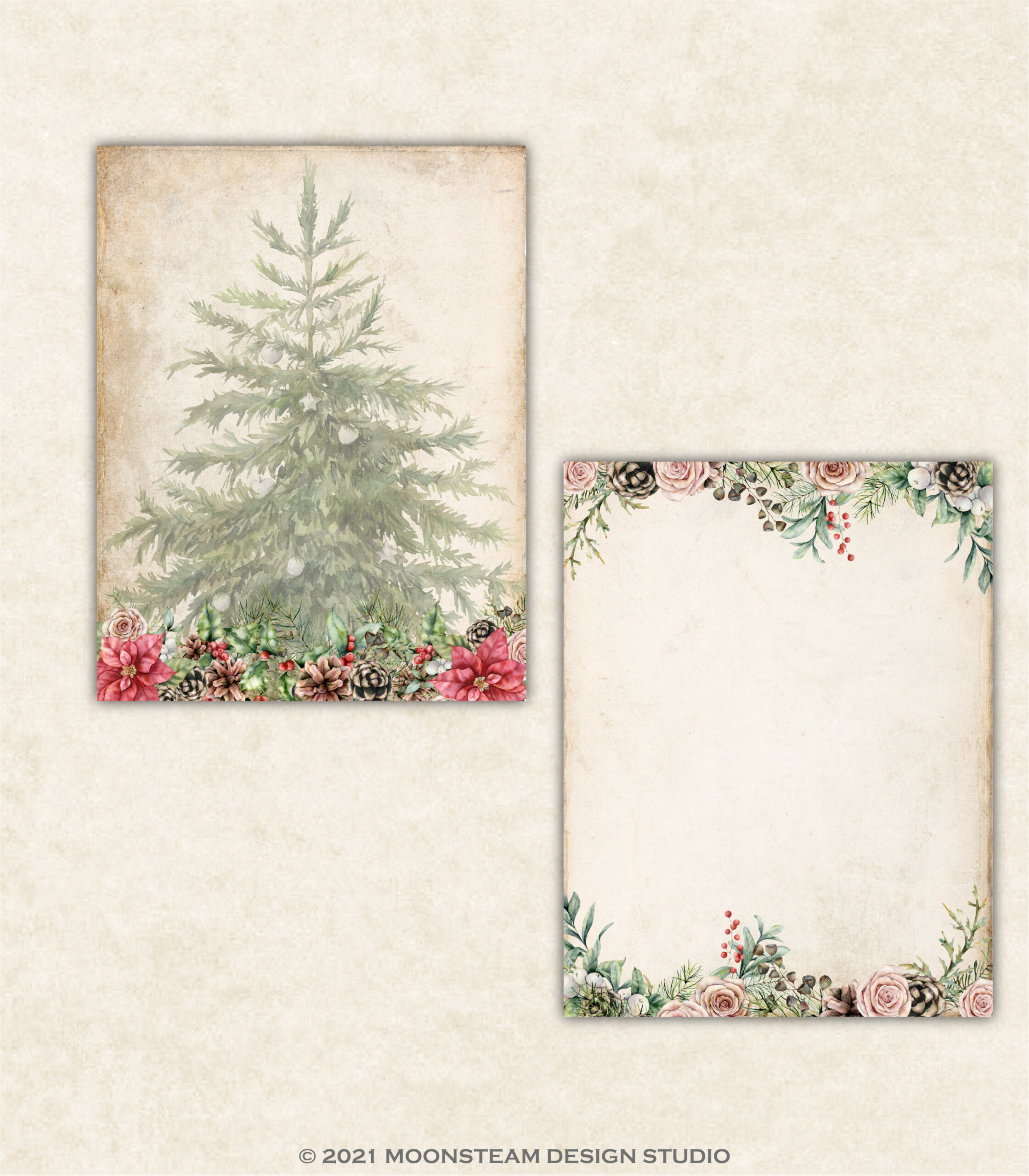 Soft Christmas Digital Papers - Image 3