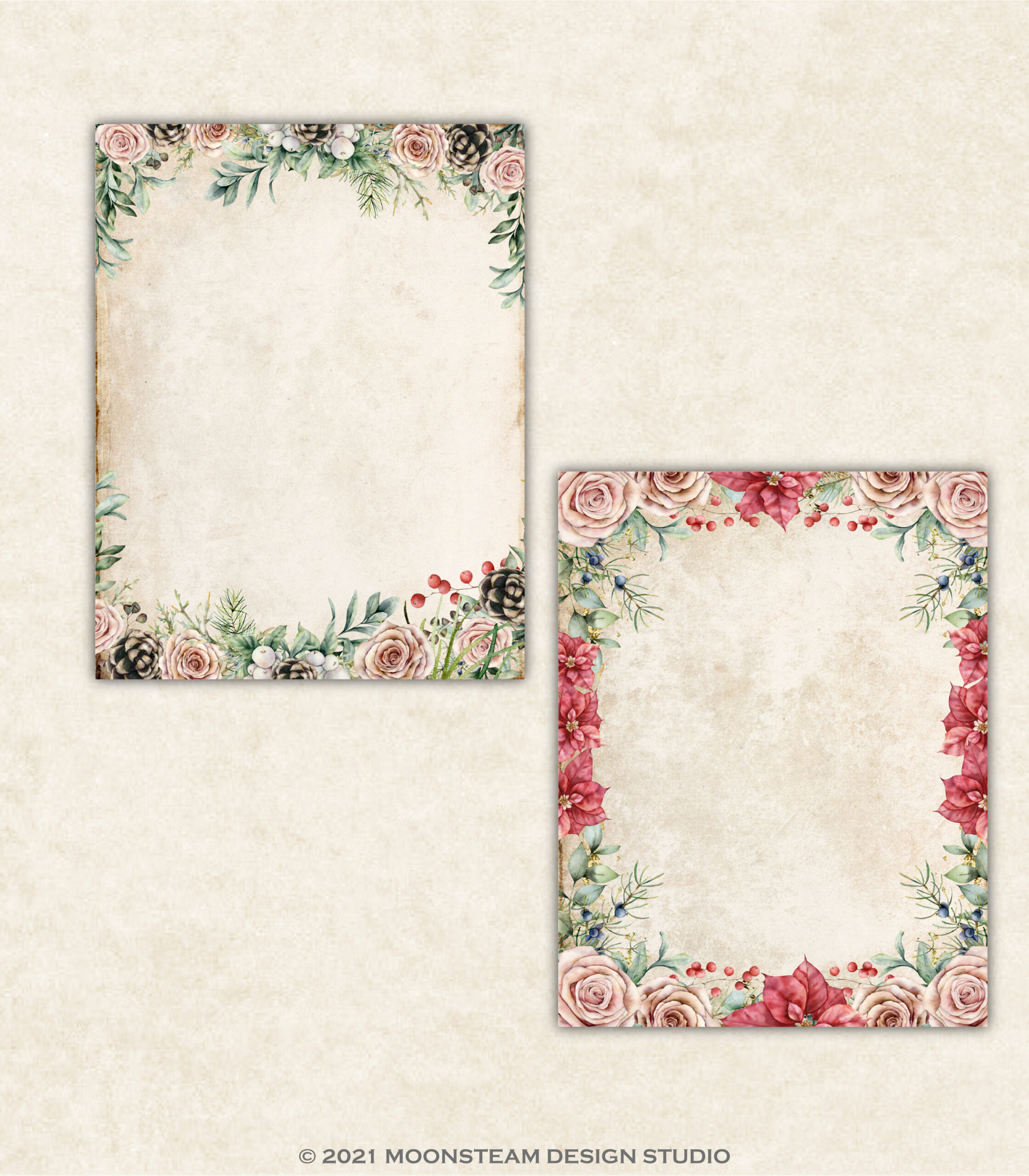 Soft Christmas Digital Papers - Image 4