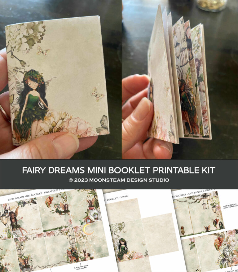 Fairy Dreams Mini Booklet Printable Kit by Moonsteam Design Studio