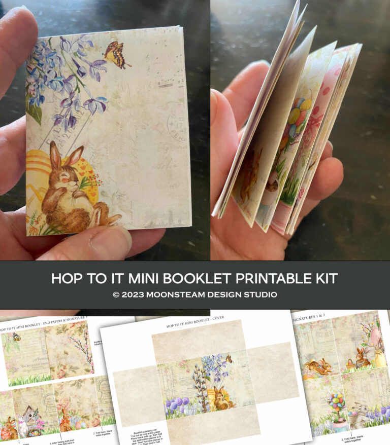 Hop To It Mini Booklet Printable Kit by Moonsteam Design Studio