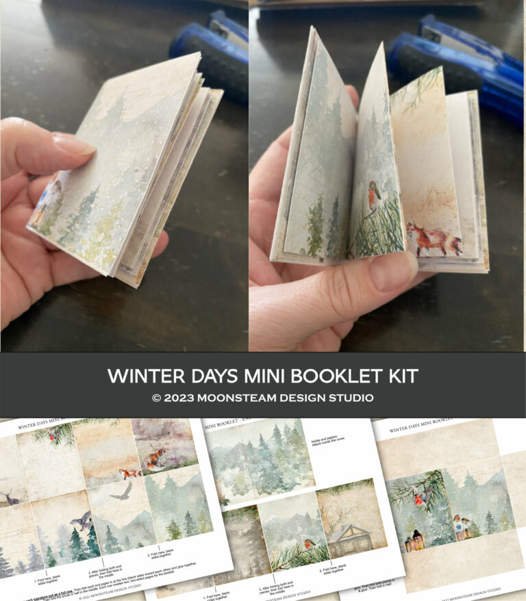 Winter Days Mini Booklet Printable Kit by Moonsteam Design Studio