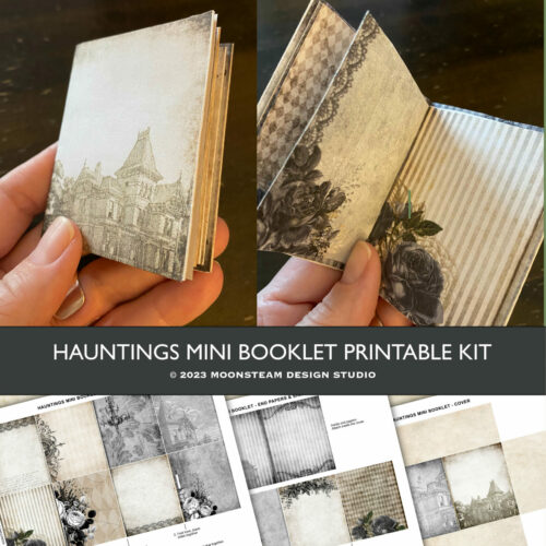Hauntings Mini Booklet Printable Kit by Moonsteam Design Studio