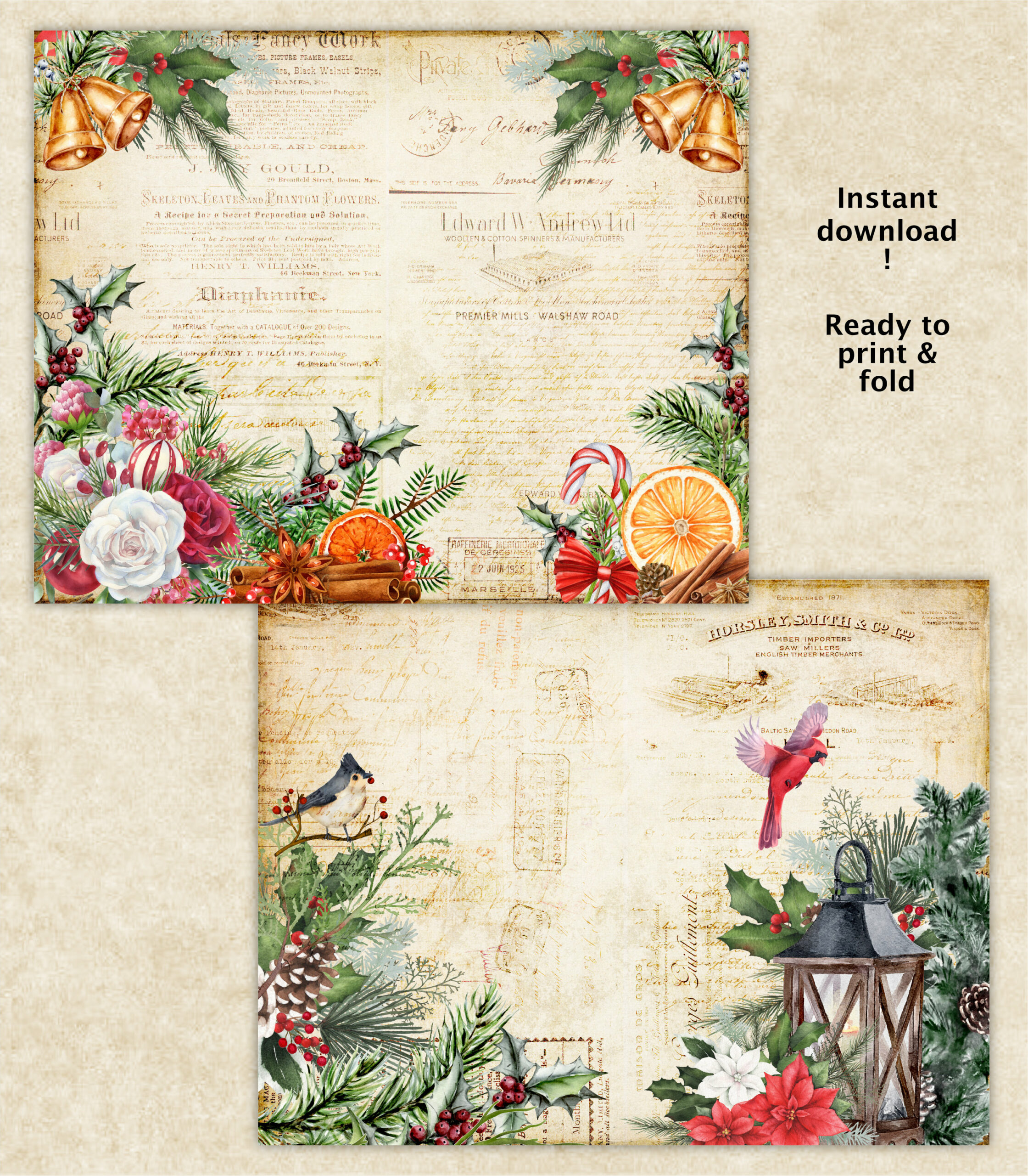 Christmas Mood Junk Journal Kid by Moonsteam Design Studio