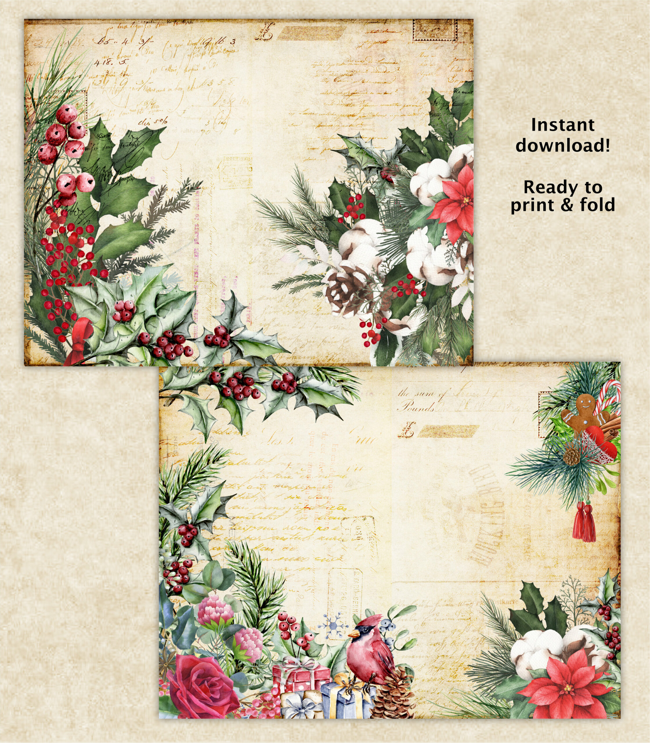 Christmas Mood Junk Journal Kid by Moonsteam Design Studio