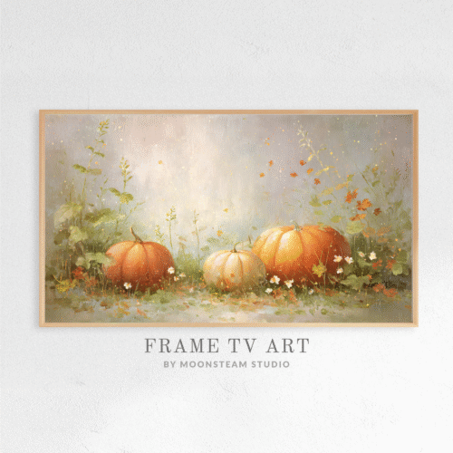 Autumn Pumpkins 1 Frame TV Art by Moonsteam Studio