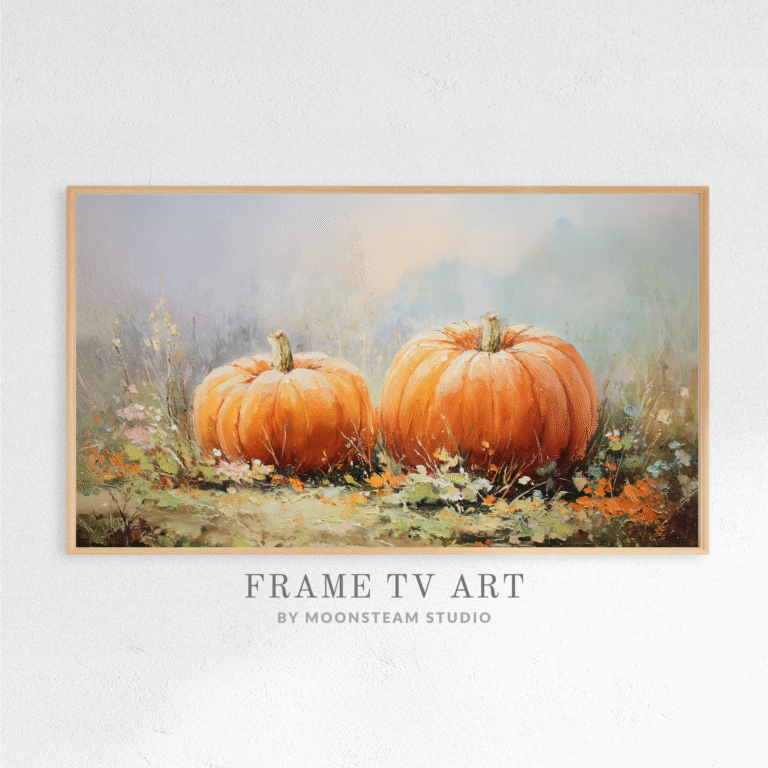 Autumn Pumpkins 2 Frame TV Art by Moonsteam Studio