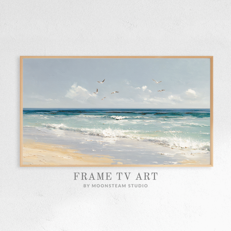 Sunny Beach 2 Frame TV Art by Moonsteam Studio
