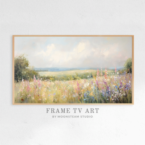 Frame TV Art, Wildflower Field by Moonsteam Studio