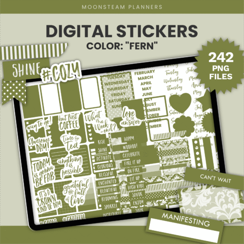 Fern Green Digital Stickers