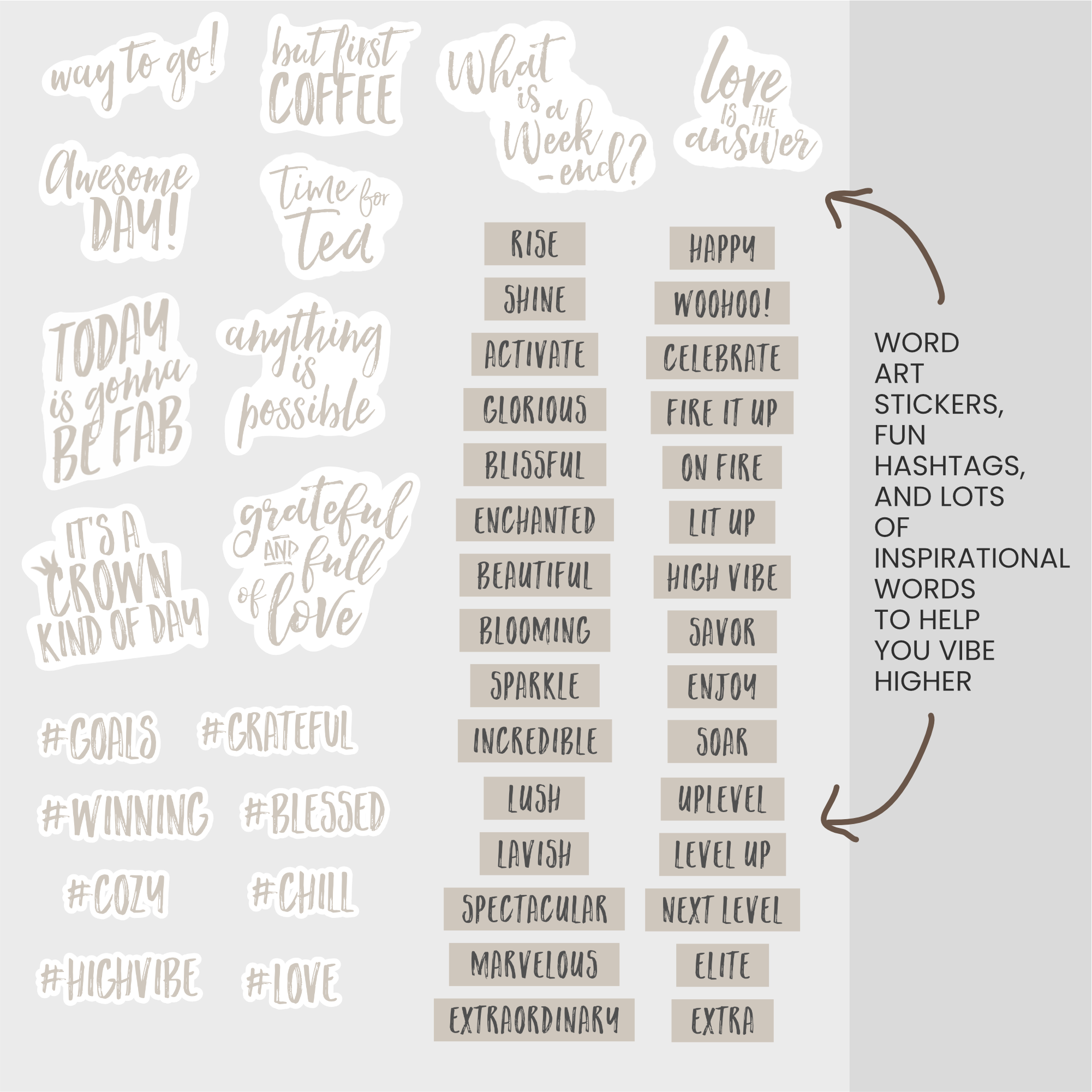 Light Oak Digital Stickers - Image 4