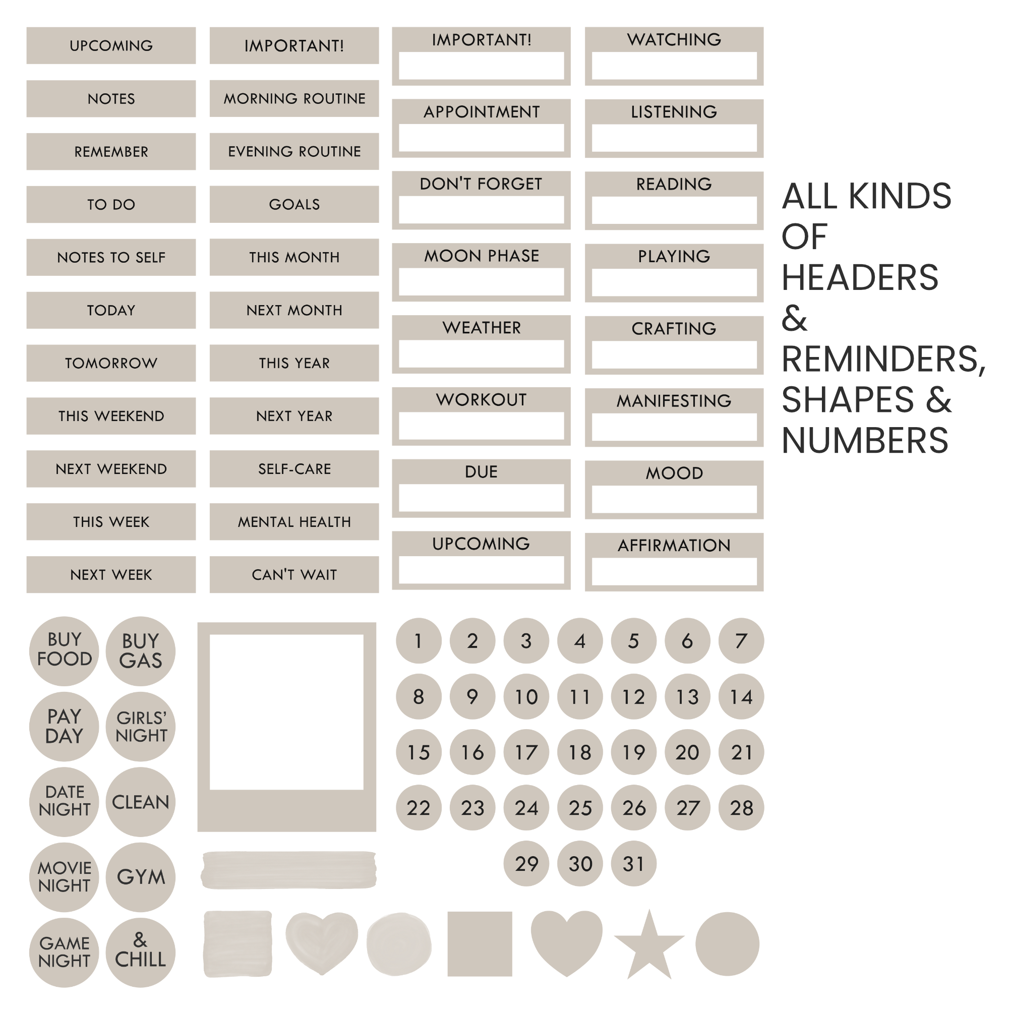 Light Oak Digital Stickers - Image 5