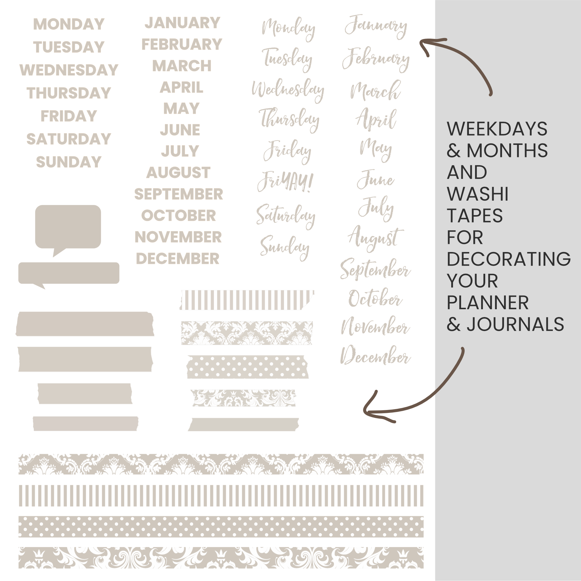 Light Oak Digital Stickers - Image 6